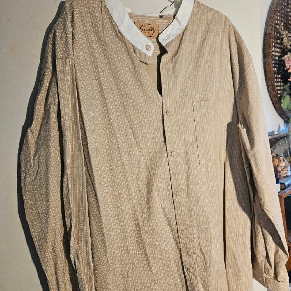 Scully Men's 3X  Priest Collar Dress Shirt